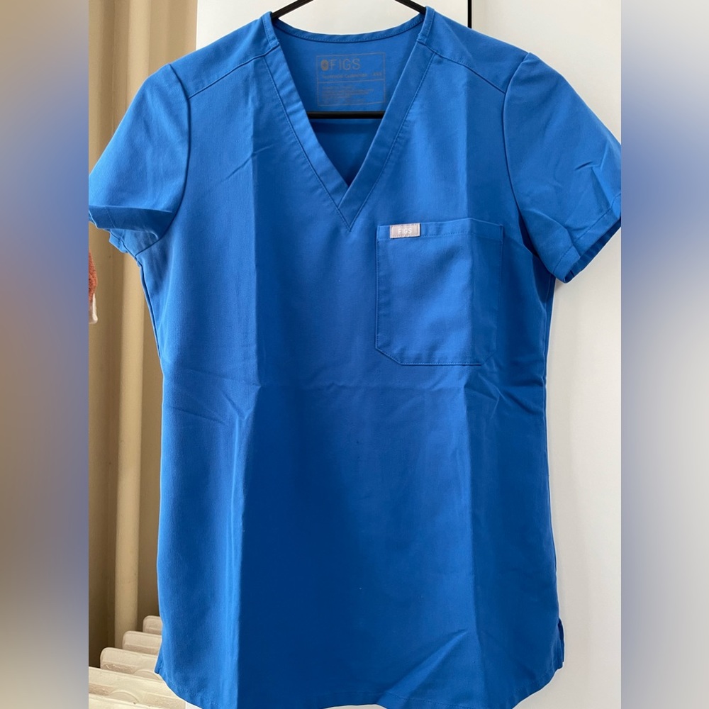 Figs Scrub Top Royal Blue XXS